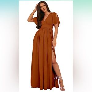 Burnt orange bridesmaids dress. Never worn and unaltered.